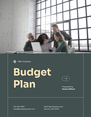 Free  Template: Green Brown Budget Plan Template