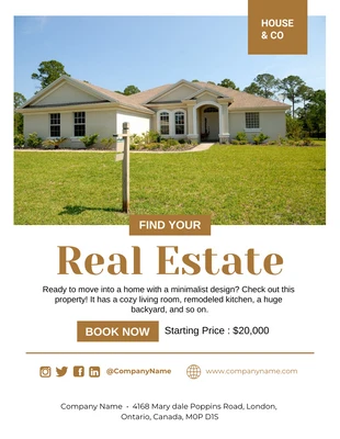 Free  Template: Real Estate Flyer Template