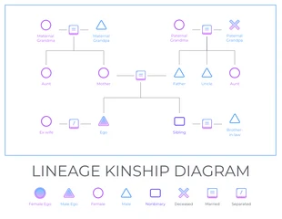 Free  Template: Family Lineage Kinship Diagram Template