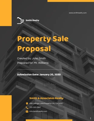 business  Template: Real Estate Property Sale Proposal Template