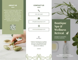 Free  Template: Spa Wellness Retreat Brochure Template