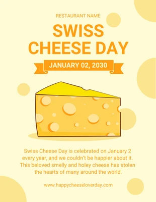 Free  Template: Swiss Cheese Day Flyer Template