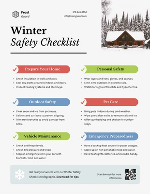 premium  Template: Winter Safety Checklist Infographic Template