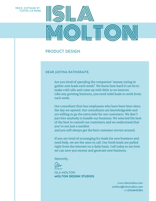 premium  Template: Light Blue Designer Letterhead