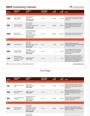 Free  Template: Annual Fundraising Plan Example Template