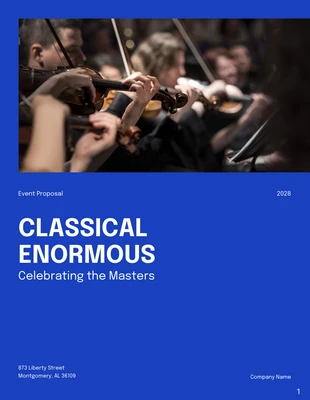 Free  Template: Classical Event Proposal Template