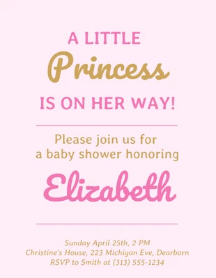 Free  Template: Baby Shower Invitation