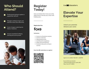 business interactive Template: Continuing Education Seminar Brochure Template