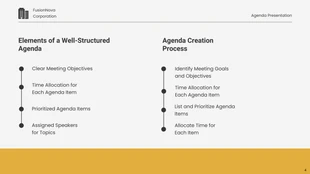 Grey and Yellow Simple Agenda Presentation - Page 4