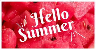 premium  Template: Hello Summer Facebook Post