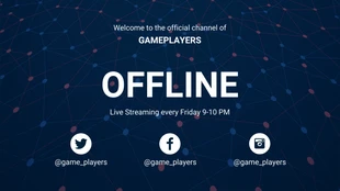 Free  Template: Dark Pattern Offline Twitch Banner