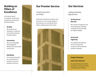 Yellow and White Simple Clean Minimalist Construction Brochure - Page 2