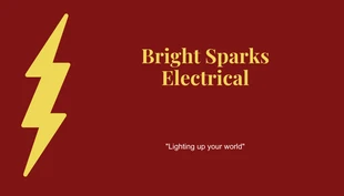 Free  Template: Modern Maroon Business Card Electrician