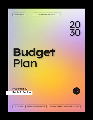 Free  Template: Gradient Budget Plan Template