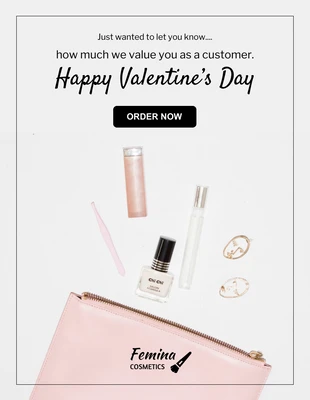 Free  Template: Valentine's Customer Appreciation Email Newsletter Template