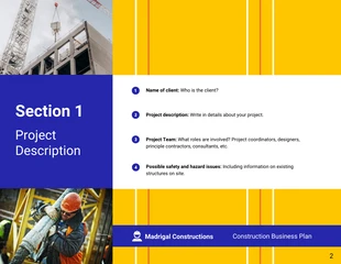 Construction Business Plan Template - Page 2