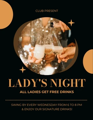 Free  Template: Ladies Night Party Flyer Template