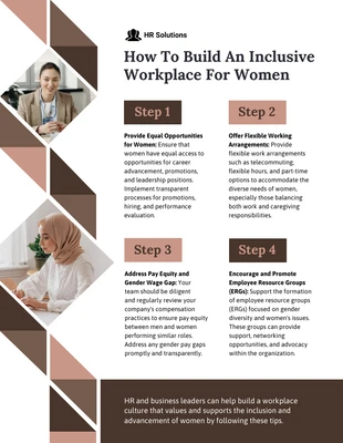 business  Template: Build Inclusive Workplace For Women Infographic Template