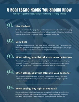 Free  Template: Realtor Infographic List Template