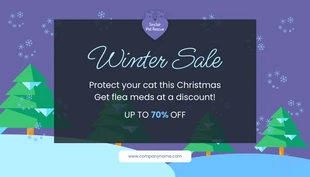 Free  Template: Purple Winter Sale Banner