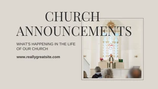 Free  Template: Clean Modern Announcement Church Presentation Template