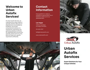 Free  Template: Vehicle Services Brochure Template