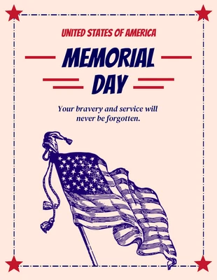 Free  Template: United States Memorial Day Flyer Template