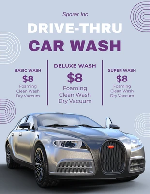 Free  Template: Drive Thru Car Wash Flyer Template