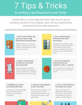 Free  Template: Cover Letter Tips Infographic Template