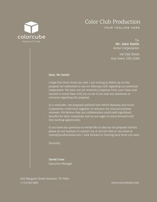 Free  Template: Brown Tan Color Elegant Business Letterhead Template