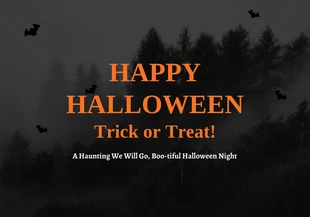 Free  Template: Orange Gray Simple Halloween