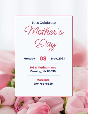 Free  Template: Floral background Mother's Day Flyer Template