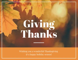 premium  Template: Fall Leaves Thanksgiving Card