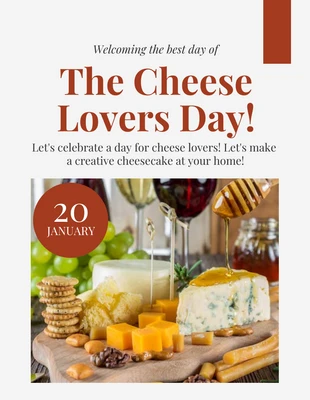 Free  Template: Cheese Lovers Day Flyer Template