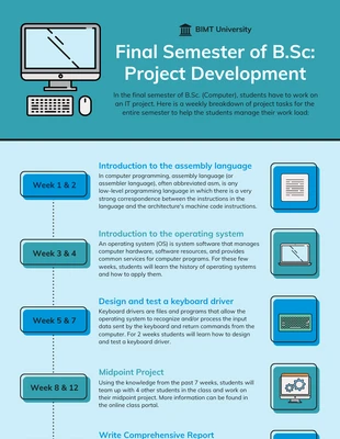 Higher Education Class Semester Timeline Infographic Template