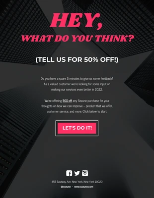 Free  Template: Dark Cityscape Promo Email Newsletter Template