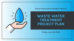 Free  Template: Waste Water Treatment Presentation Template