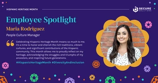 Free  Template: Hispanic Heritage Month Employee Spotlight Company LinkedIn Post