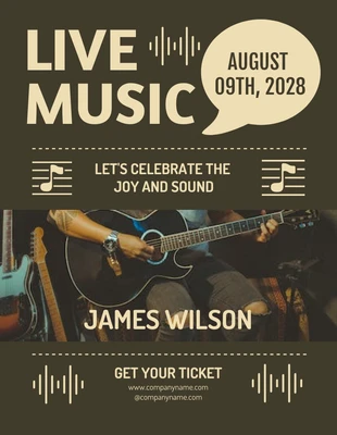 Free  Template: Modern Live Music Performance Flyer Template