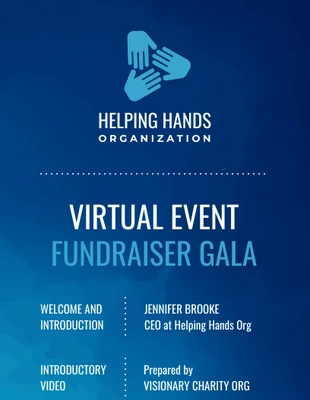 business  Template: Virtual Fundraiser Charity Event Program Template