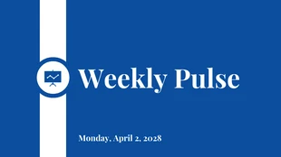 Free  Template: Pulse Weekly Update Presentation Template