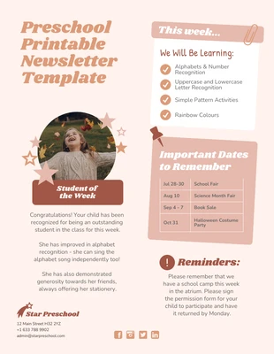 business  Template: Printable Newsletter Template