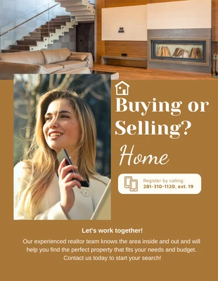 Free  Template: Copper Buying Or Selling Home Flyer Template