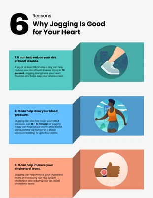 Free  Template: Jogging Benefits Medical Infographic Template