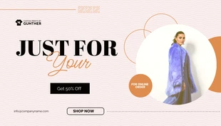 Free  Template: Modern Orange Fashion Sale Banner