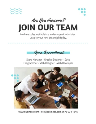 Free  Template: Join Our Team Flyer Template