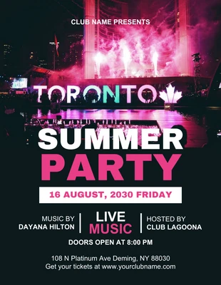 Free  Template: Live Music Summer Party Flyer Template