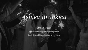 Light Grey Minimalist Aesthetic Wedding Photography Business Card - Page 2