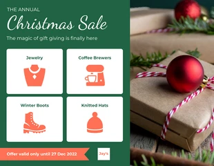 premium  Template: Green Iconic Christmas Sale Poster