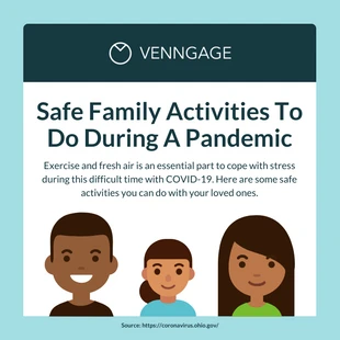 Free  Template: Safe Family Activities Instagram Carousel Slides